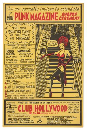 Lot #4538 1st Annual Punk Magazine 1978 Awards