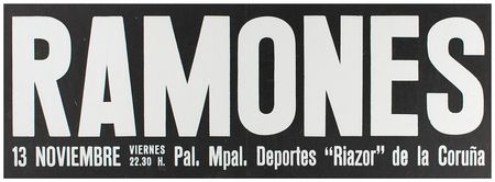 Lot #4507 Ramones 1981 Spain Concert Poster