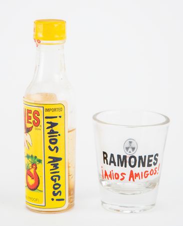 Lot #4514 Ramones Miniature Mezcal Bottle and Shot Glass for Adios Amigos - Image 1