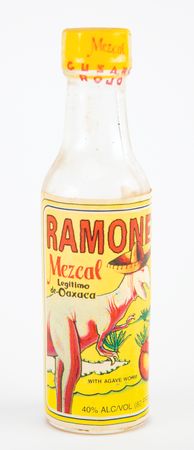 Lot #4514 Ramones Miniature Mezcal Bottle and Shot Glass for Adios Amigos - Image 2