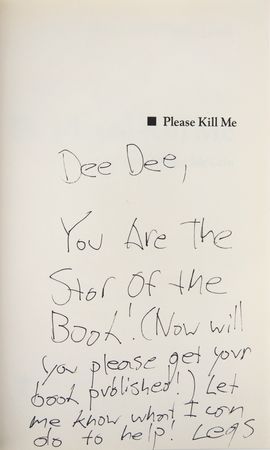 Lot #4519 Ramones: Legs McNeil Signed Book to Dee Dee Ramone - Image 2