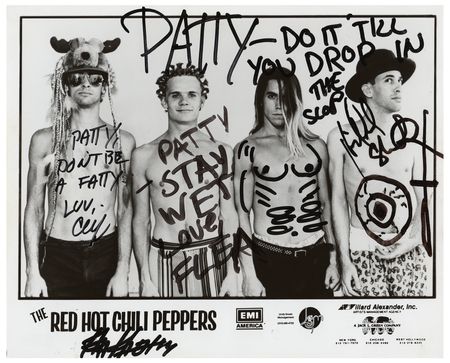 Lot #4641 Red Hot Chili Peppers Signed Photograph - Image 1