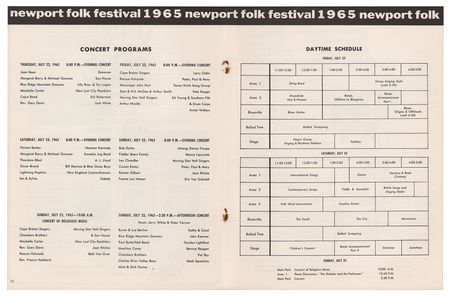 Lot #4071 Bob Dylan: Newport Folk Festival 1965 Program - Image 3