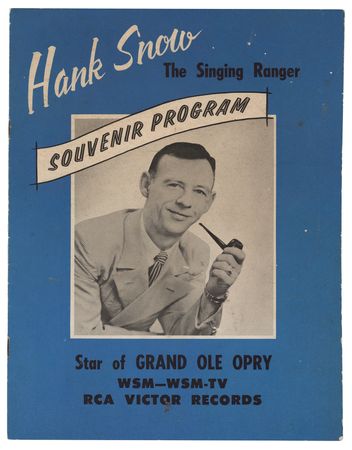 Lot #4269 Hank Snow Signed Program - Image 1