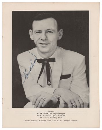 Lot #4269 Hank Snow Signed Program - Image 2