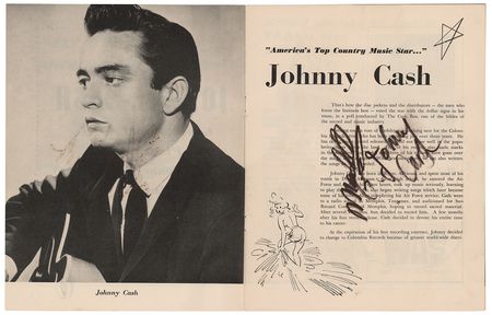 Lot #4260 Johnny Cash Signed Program - Image 1