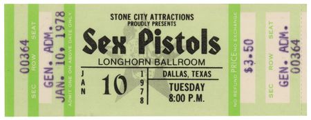 Lot #4542 Sex Pistols 1978 Longhorn Ballroom