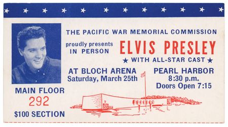 Lot #4237 Elvis Presley 1961 Pearl Harbor Memorial