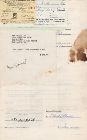 Lot #4257 Joan Baez Documents Signed - Image 1