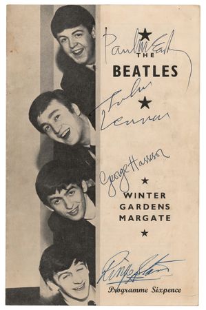 Lot #4001 Beatles Signed 1963 Winter Gardens