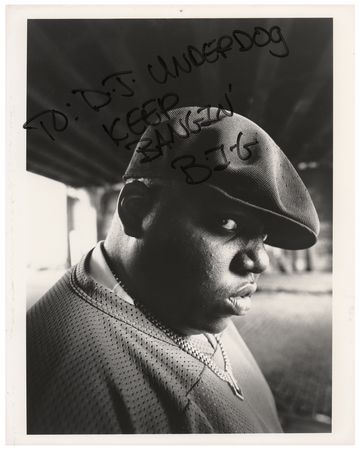 Lot #4620 Notorious B.I.G. Signed Photograph