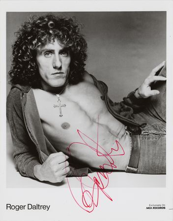 Lot #4118 Roger Daltrey Signed Photograph