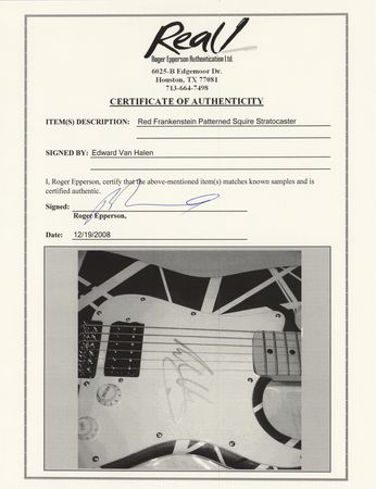 Lot #4347 Eddie Van Halen Signed Guitar - Image 3