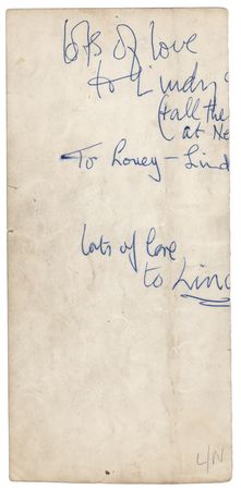 Lot #4008 Beatles Photograph with Handwriting of Lennon, Harrison, and McCartney - Image 2