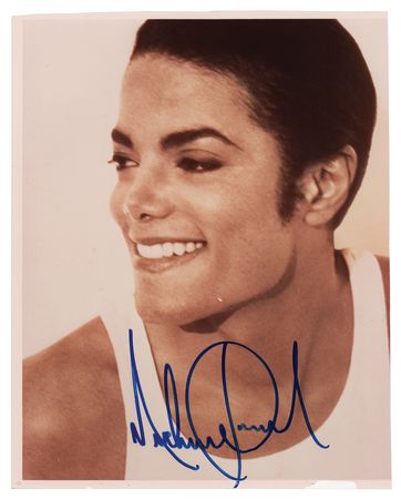 Lot #4601 Michael Jackson Signed Photograph