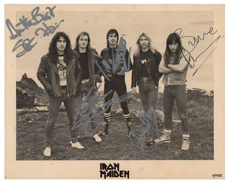 Lot #4576 Iron Maiden Signed Photograph