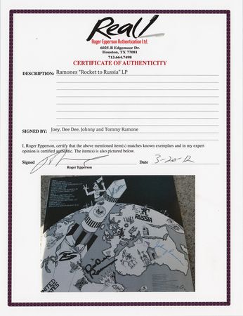 Lot #4462 Ramones Signed Album - Image 3