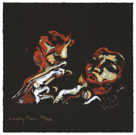 Lot #4113 Ronnie Wood Signed Screenprint - Image 1