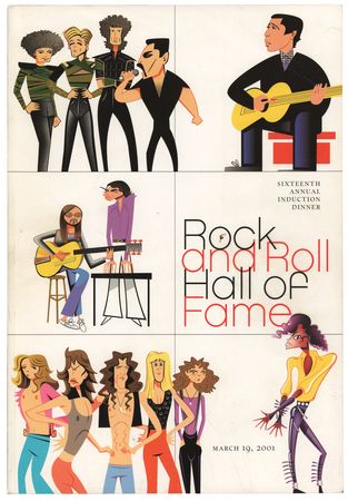 Lot #4154 Queen and Michael Jackson 2001 Rock and Roll Hall of Fame Induction Dinner Program - Image 2