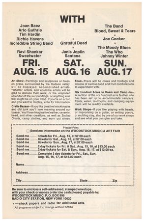 Lot #4323 Woodstock: Procol Harum and Byrds 1969 Rare Fillmore East Program - Image 2