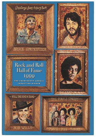 Lot #4060 Paul McCartney and Bruce Springsteen 1999 Rock and Roll Hall of Fame Induction Dinner Program - Image 3