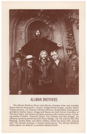 Lot #4327 Allman Brothers and Johnny Winter 1971 Fillmore East Ticket Stub and Program - Image 3