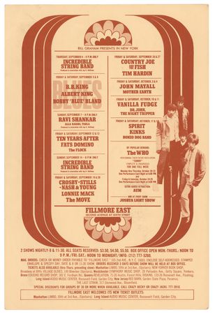 Lot #4121 The Who 'Tommy' 1969 Fillmore East Postcard Handbill - Image 1