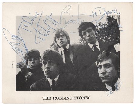 Lot #4093 Rolling Stones Signed 1964 Decca Promotional Card - Image 1