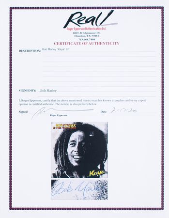 Lot #4421 Bob Marley Signed Album - Image 3