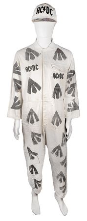 Lot #4326 AC/DC Signed Cap and Boiler Suit for the 'Are You Ready' Music Video - Image 1
