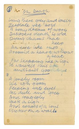 Lot #4038 Stuart Sutcliffe Autograph Poems Signed - Image 2