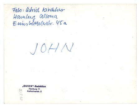 Lot #4057 John Lennon: Astrid Kirchherr Original Photograph - Image 2