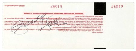 Lot #4033 George Harrison Signed Cirque du Soleil Ticket - Image 1