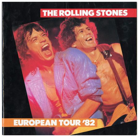 Lot #4095 Rolling Stones Signed 1982 European Tour Program - Image 1