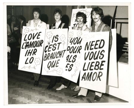Lot #4043 Beatles Original 1967 'Our World' Broadcast Photo - Image 1