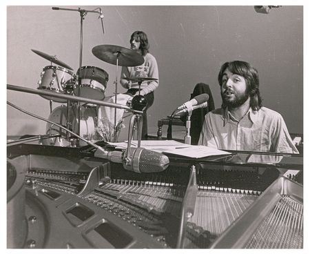 Lot #4041 Beatles (2) Original 1970 'Let It Be' Recording Sessions Photographs - Image 1