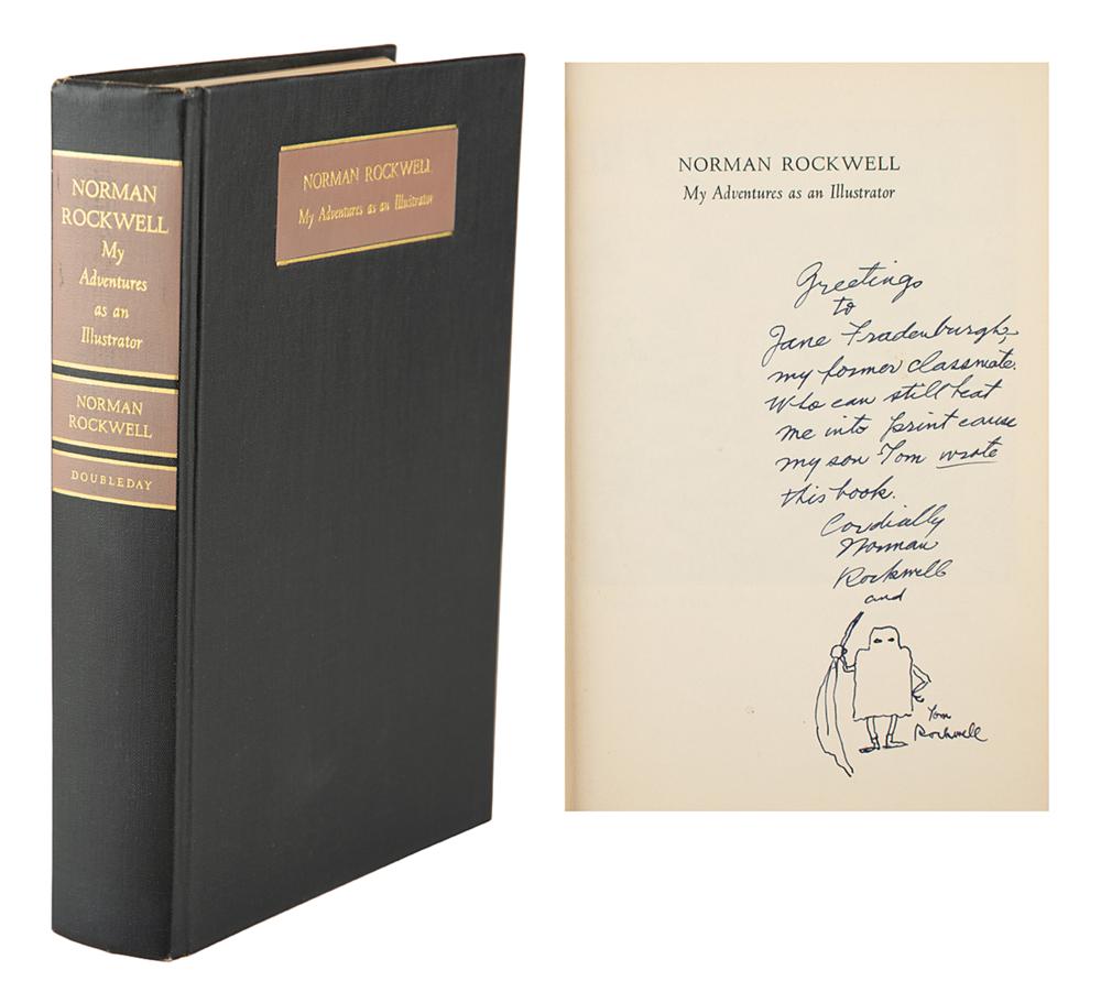Norman Rockwell Signed Book with Sketch | RR Auction