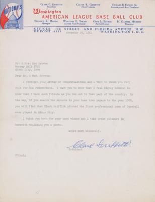 Lot #971 Clark Griffith (3) Signed Items - Image 3