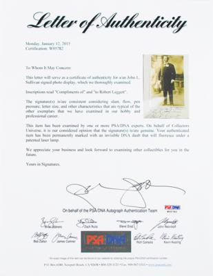 Lot #927 John L. Sullivan Signed Photograph - Image 2