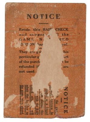 Lot #985 New York Yankees 1932 World Series Ticket Stub Ticket Stub - Image 2