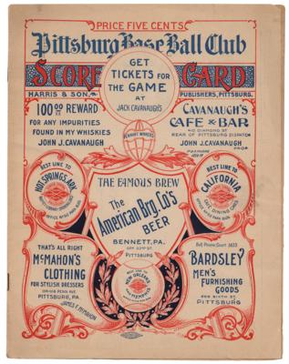 Lot #995 Pittsburgh Pirates: 1902 Program with Honus Wagner Program - Image 1