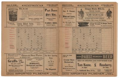 Lot #995 Pittsburgh Pirates: 1902 Program with Honus Wagner Program - Image 4