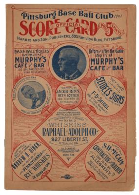 Lot #994 Pittsburgh Pirates: 1901 Program with Honus Wagner Program - Image 1