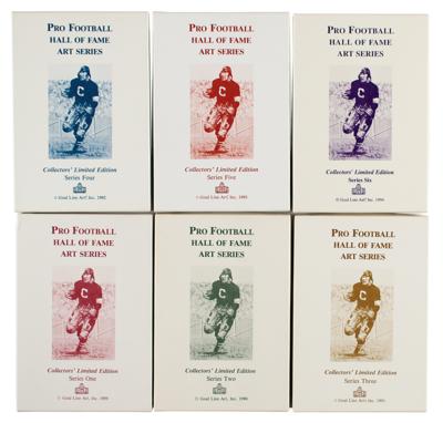 Lot #962 Football Hall of Fame Lot of (114) Signed Goal Line Art Cards Goal Line Art Cards - Image 2