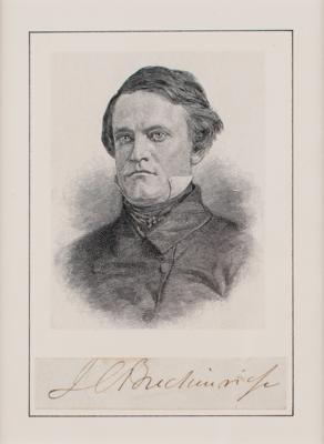 Lot #206 John C. Breckinridge Signature - Image 1