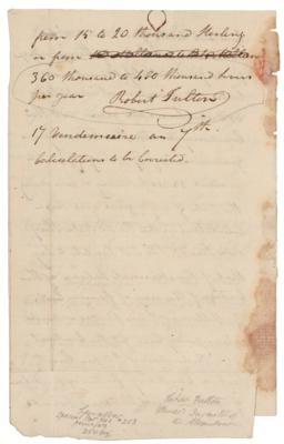 Lot #135 Robert Fulton: Fulton offers a 