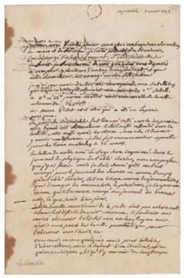 Lot #302 Jerome Lalande Autograph Letter Signed