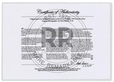 Lot #104 Nelson Mandela Signed Photographic Print - Image 2