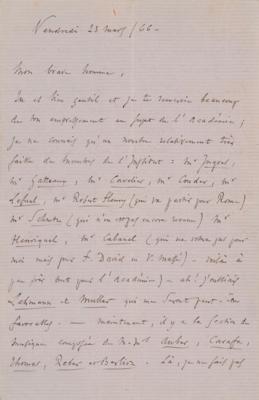 Lot #789 Charles Gounod Autograph Letter Signed - Image 1