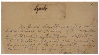 Lot #96 Thomas Lynch, Jr. Signature - Image 2